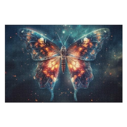 Puzzles Schmetterling, 1000 Teile, Puzzle Aus Holz Für Erwachsene Und Kinder Ab 12 Jahren, Lernspielzeug （75×50cm） von PPZYY