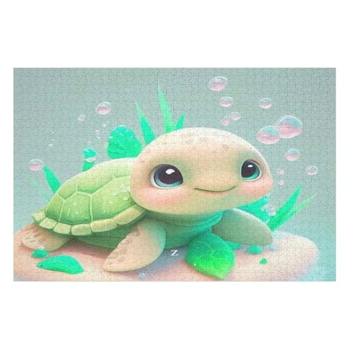 Puzzles Sea Schildkröte, 1000 Teile, Puzzle Aus Holz Für Erwachsene Und Kinder Ab 12 Jahren, Lernspielzeug （75×50cm） von PPZYY