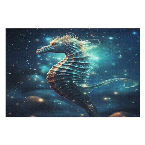 Puzzles Seahorse, 1000 Teile, Puzzle Aus Holz Für Erwachsene Und Kinder Ab 12 Jahren, Lernspielzeug （75×50cm） von PPZYY