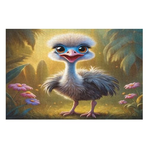 Puzzles Strauß, 1000 Teile, Puzzle Aus Holz Für Erwachsene Und Kinder Ab 12 Jahren, Lernspielzeug （75×50cm） von PPZYY