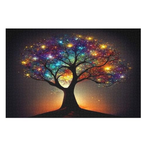 Puzzles Weltbaum, 1000 Teile, Puzzle Aus Holz Für Erwachsene Und Kinder Ab 12 Jahren, Lernspielzeug （75×50cm） von PPZYY