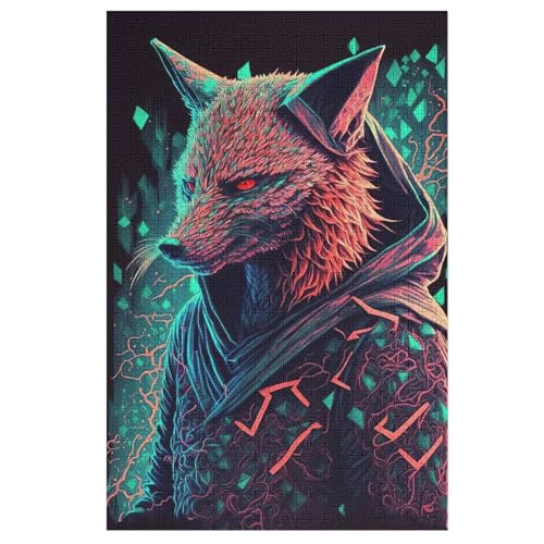 Puzzles Wolf, 1000 Teile, Puzzle Aus Holz Für Erwachsene Und Kinder Ab 12 Jahren, Lernspielzeug （78×53cm） von PPZYY
