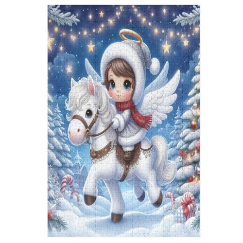Puzzles süßer Kleiner Engel, 1000-teiliges Holzpuzzle Für Erwachsene Und Kinder Ab 12 Jahren. Tolles Geschenk Für Erwachsene （78×53cm） von PPZYY