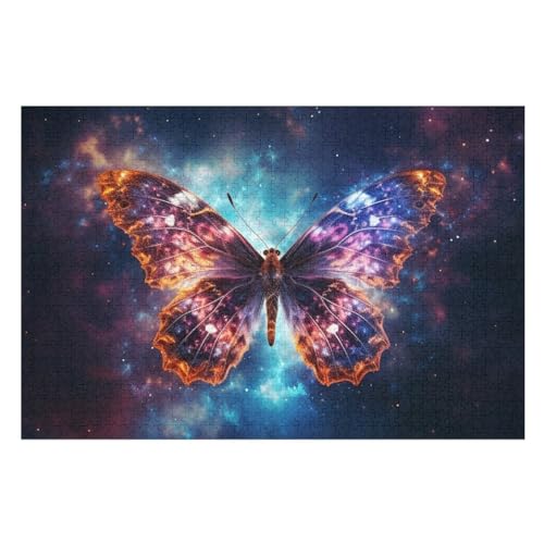 Schmetterling 1000 Teile Premium-Puzzles Für Erwachsene Kinder- Holzpuzzles Spaß Und Lernspiele - Perfekte Puzzle-Geschenke （75×50cm） von PPZYY