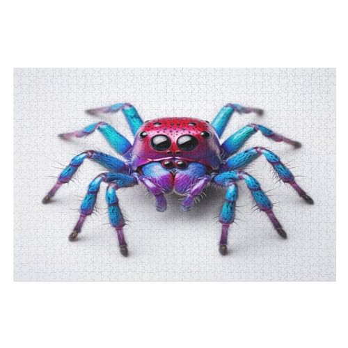 Spinnenmuster Puzzles 1000 Teile Erwachsener Kniffel Spaß Für Die Ganze Familie, Holzpuzzle Kinder Erwachsene, Impossible Puzzle Schwer （75×50cm） von PPZYY
