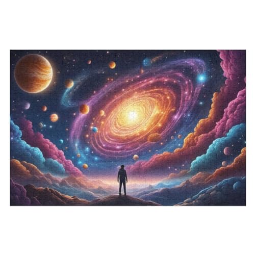 Sternry Sky Puzzle 1000 Teile, Holzpuzzle Für Erwachsene Kinder, Impossible Puzzles, Geschicklichkeitsspiel Für Die Ganze Familie （75×50cm） von PPZYY