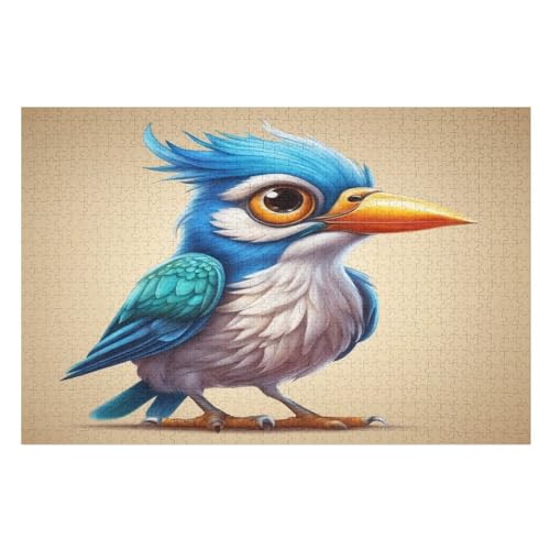 Süßer Vogel Holzpuzzle - 1000 Teiliges Jigsaw Knobelspiel - Puzzle Für Erwachsene & Kinder - Outdoor & Reisespielzeug （75×50cm） von PPZYY