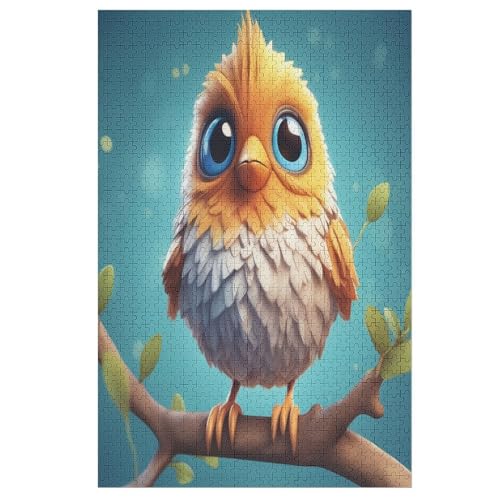 Süßer Vogel Puzzle 1000 Teile, Holzpuzzle Herausforderndes Geschicklichkeitsspiel Für Die Ganze Familie, Kinder Erwachsenenpuzzle Ab 12 Jahren （78×53cm） von PPZYY