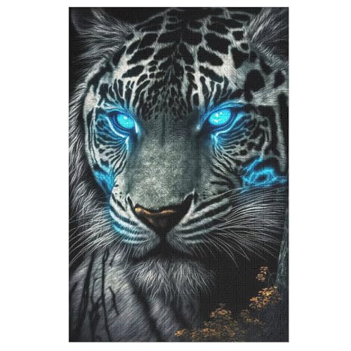 Tiger 1000 Teile Puzzles Für Erwachsene,Holzpuzzle - Verringerter Druck Schwieriges Unmögliche Puzzle Für 12+ Kinder （78×53cm） von PPZYY