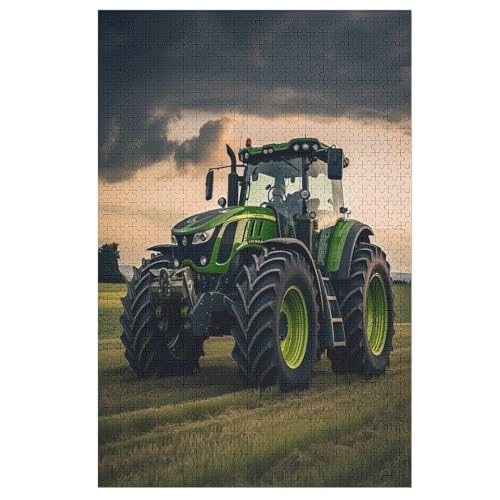 Traktor Puzzle Für Erwachsene 1000 Teile Premium 100% Recyceltes Brett Zum Lernen, Lernspielzeug, Familienspiele Kinder Holzpuzzle （78×53cm） von PPZYY
