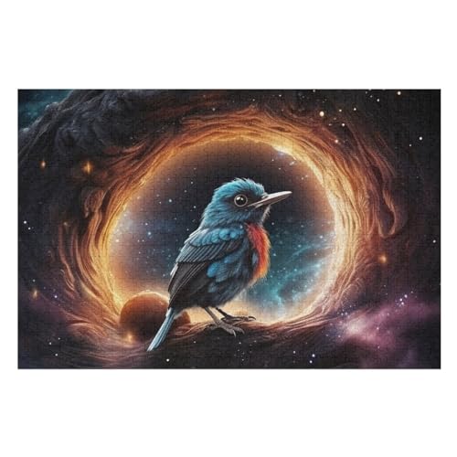 Vogel Holzpuzzle 1000 Teile, Knobelspiele Für Erwachsene, Teenager, Puzzles Unmögliche - Kinder Puzzle Zimmer Deko （75×50cm） von PPZYY