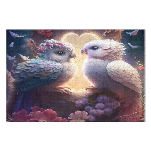 Vogel Puzzle 1000 Teile, Holzpuzzle Herausforderndes Geschicklichkeitsspiel Für Die Ganze Familie, Kinder Erwachsenenpuzzle Ab 12 Jahren （75×50cm） von PPZYY