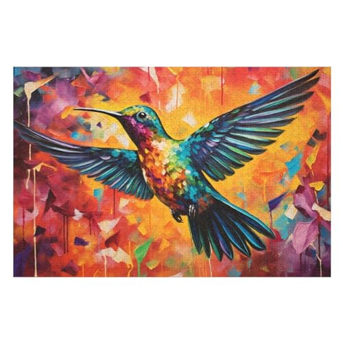 Vogel Puzzles 1000 Teile Erwachsener Kniffel Spaß Für Die Ganze Familie, Holzpuzzle Kinder Erwachsene, Impossible Puzzle Schwer （75×50cm） von PPZYY