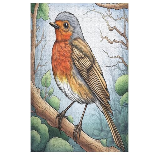Vogel-Puzzlespiel Aus Holz, 1000 Puzzleteile, Puzzle Für Teenager Und Erwachsene, Kreatives Spielzeug, Puzzles, （78×53cm） von PPZYY