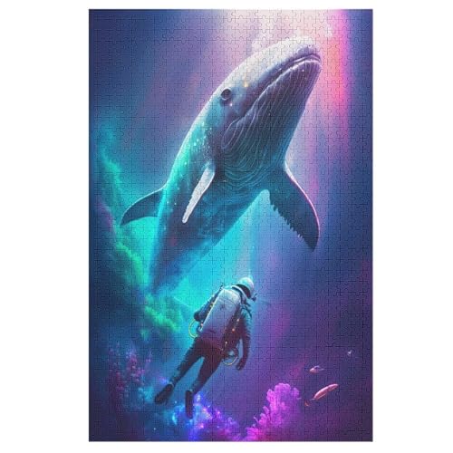 Wal 1000 Teile Puzzles Für Erwachsene, Impossible Puzzle, Geschicklichkeitsspiel Für Die Ganze Familie, Kinder Holzpuzzle （78×53cm） von PPZYY
