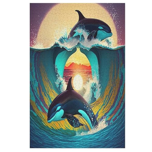Wal Holzpuzzle 1000 Teile,Puzzles Für Erwachsene, Impossible Puzzle, Kinder Legespiel （78×53cm） von PPZYY