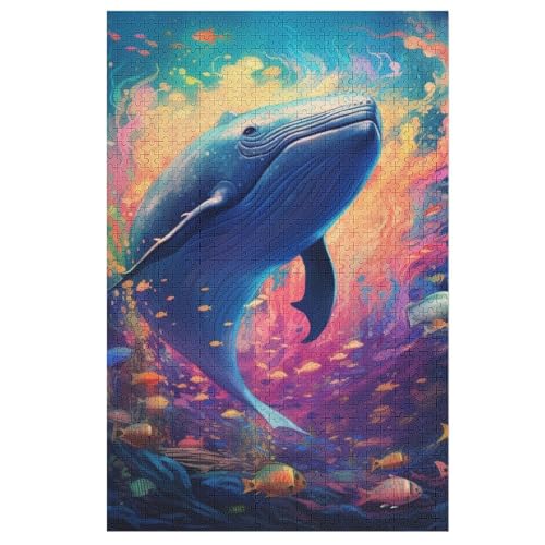 Wal Holzpuzzle 1000 Teile Klassische Puzzles Erwachsene Kinder Puzzle DIY Kit Holzspielzeug Einzigartiges Geschenk （78×53cm） von PPZYY