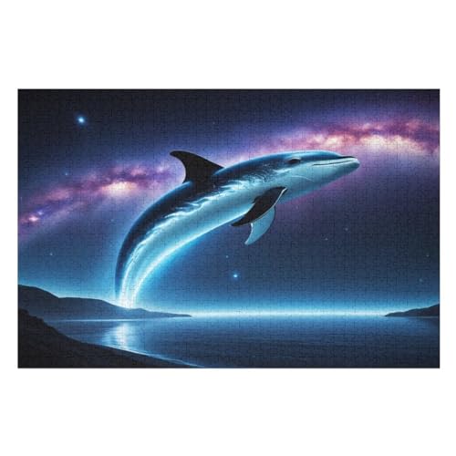 Wal Puzzle 1000 Teile, Holzpuzzle Herausforderndes Geschicklichkeitsspiel Für Die Ganze Familie, Kinder Erwachsenenpuzzle Ab 12 Jahren （75×50cm） von PPZYY