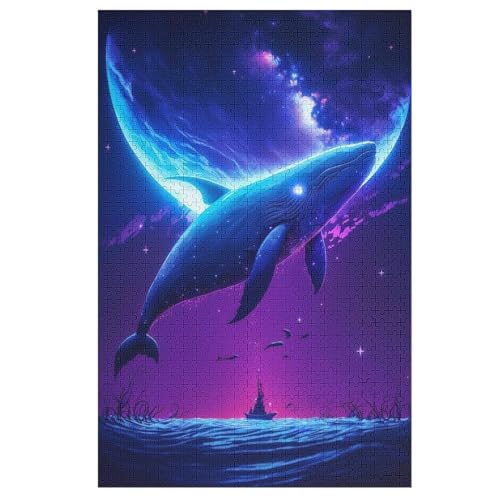 Wal Puzzles 1000 Teile Erwachsener Kniffel Spaß Für Die Ganze Familie, Holzpuzzle Kinder Erwachsene, Impossible Puzzle Schwer （78×53cm） von PPZYY