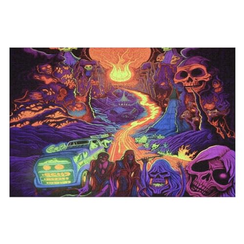 Wilder Dschungel Holzpuzzle - 1000 Teiliges Jigsaw Knobelspiel - Puzzle Für Erwachsene & Kinder - Outdoor & Reisespielzeug （75×50cm） von PPZYY