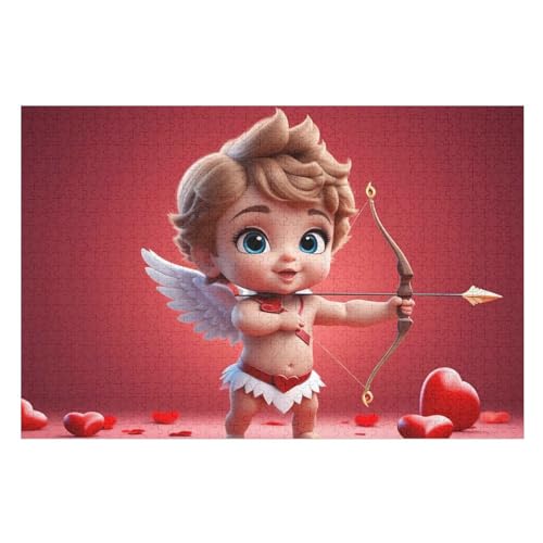 süßer Kleiner Engel 1000 Teile Premium-Puzzles Für Erwachsene Kinder- Holzpuzzles Spaß Und Lernspiele - Perfekte Puzzle-Geschenke （75×50cm） von PPZYY