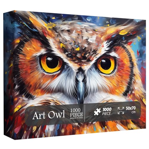 Eule Puzzles für Erwachsene 1000 Teile, Fantasy Vogel Tier Puzzle Eule Kunst Puzzle, Natur Tier Herausfordernde Puzzles für Erwachsene Eule Puzzles für Erwachsene 1000 Teile, Fantasy Vogel Tier Puzzle Eule Kunst Puzzle, Natur Tier Herausfordernde Puzzles für Erwachsene von PPuzzling