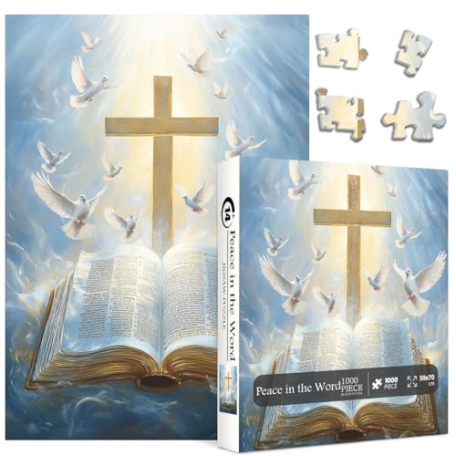 Kreuzpuzzles für Erwachsene 1000 Teile, religiöse Vogel-Puzzles, Bibelkatholisches Puzzle, christlicher Glaube, inspirierend als Heimdekoration Kreuzpuzzles für Erwachsene 1000 Teile, religiöse Vogel-Puzzles, Bibelkatholisches Puzzle, christlicher Glaube, inspirierend als Heimdekoration von PPuzzling