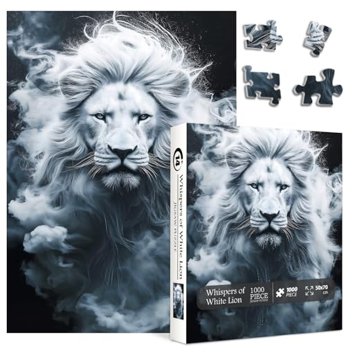 Mystery Lion Puzzles 1000 Teile für Erwachsene, Tier Herausfordernde Puzzles, Schwierige Natur Wildtiere Kunst Puzzle als Home Wall Art Puzzle Mystery Lion Puzzles 1000 Teile für Erwachsene, Tier Herausfordernde Puzzles, Schwierige Natur Wildtiere Kunst Puzzle als Home Wall Art Puzzle von PPuzzling