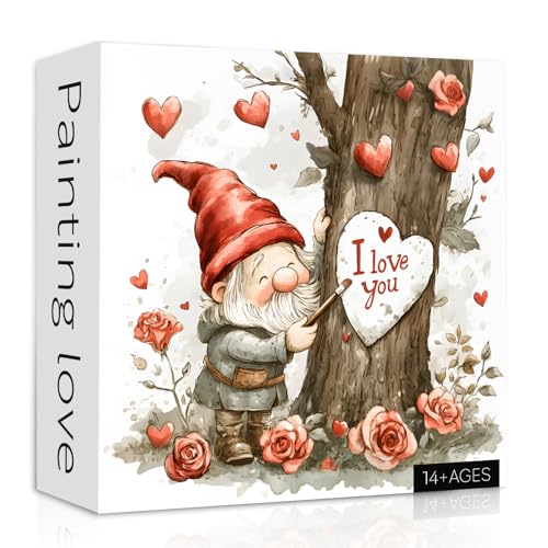 Niedliche Zwergen-Puzzles für Erwachsene, 1000 Teile, Vintage-Puzzle, Liebesrose, buntes Valentinstagskunst-Malpuzzle als Wanddekoration für Zuhause Niedliche Zwergen-Puzzles für Erwachsene, 1000 Teile, Vintage-Puzzle, Liebesrose, buntes Valentinstagskunst-Malpuzzle als Wanddekoration für Zuhause von PPuzzling