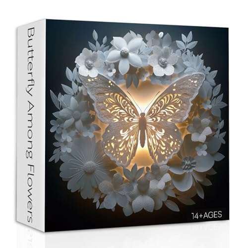 Puzzle Schmetterling unter Blumen, 1000 Stück von PPuzzling