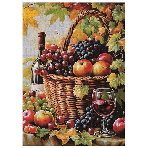 Vintage Obst Puzzles für Erwachsene 1000 Teile, Herausfordernde Weingläser Puzzles, Retro Tropische Früchte Puzzle als Home Wall Art Vintage Obst Puzzles für Erwachsene 1000 Teile, Herausfordernde Weingläser Puzzles, Retro Tropische Früchte Puzzle als Home Wall Art von PPuzzling