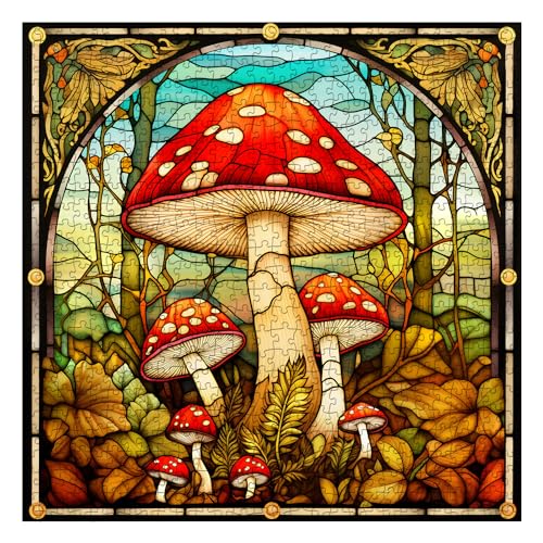 Vintage Pilz Puzzles für Erwachsene 1000 Teile Buntglas Natur Pflanze Puzzles Impossible Art Puzzle, Hard Challenging Retro Forest Fungi Jigsaw Puzzle als Home Wall Art Decor Vintage Pilz Puzzles für Erwachsene 1000 Teile Buntglas Natur Pflanze Puzzles Impossible Art Puzzle, Hard Challenging Retro Forest Fungi Jigsaw Puzzle als Home Wall Art Decor von PPuzzling