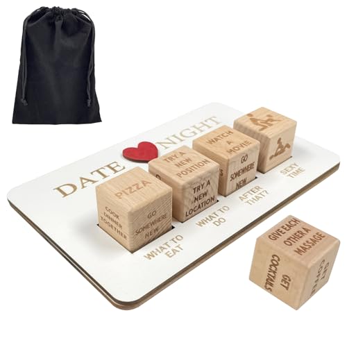 PQKL-party Date Night Würfel, Date Night Ideas für Valentinstag, Romantisches Würfelspiel mit Kreativen Date Ldeen, Valentinstag, Jahrestag, Hochzeit, Geschenke für Couple Frauen und Männer PQKL-party Date Night Würfel, Date Night Ideas für Valentinstag, Romantisches Würfelspiel mit Kreativen Date Ldeen, Valentinstag, Jahrestag, Hochzeit, Geschenke für Couple Frauen und Männer von PQKL-party