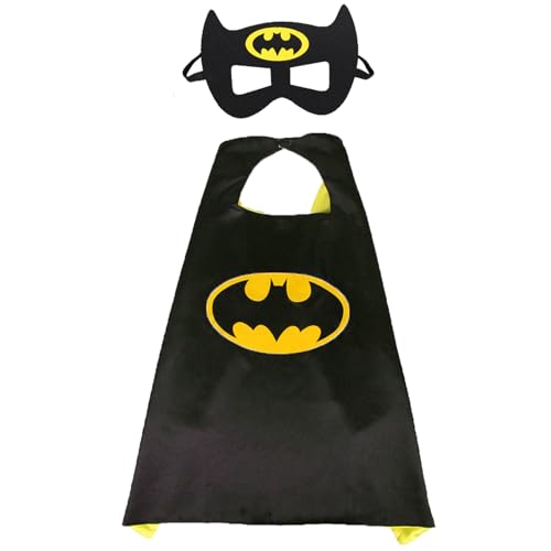 PQKL-party Superhelden Kostüm Kinder, Bat-man Kostüm Superhelden Maske, Superhelden Umhänge, Superheld Bat-man Cosplay Kostüm für Kinder, Superhelden Halloween Karneval Geschenk für Junge 3-9 Jahre PQKL-party Superhelden Kostüm Kinder, Bat-man Kostüm Superhelden Maske, Superhelden Umhänge, Superheld Bat-man Cosplay Kostüm für Kinder, Superhelden Halloween Karneval Geschenk für Junge 3-9 Jahre von PQKL-party