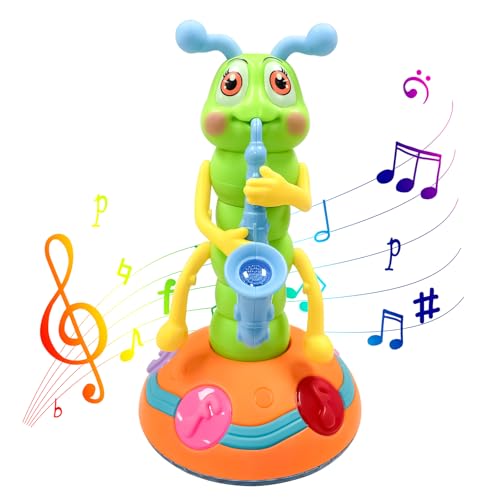 PQKL-party Tanzende Saxophon Raupe Kinder Spielzeug, Elektrisches Raupen Dance Toy, Krabbelspielzeug mit Musik und Lichte, interaktives Spielzeug für Infant Kinder ab 6 Monate PQKL-party Tanzende Saxophon Raupe Kinder Spielzeug, Elektrisches Raupen Dance Toy, Krabbelspielzeug mit Musik und Lichte, interaktives Spielzeug für Infant Kinder ab 6 Monate von PQKL-party