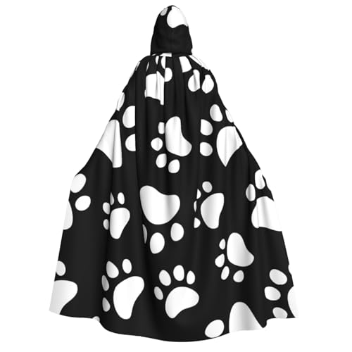 Halloween-Kapuzenumhang mit Bärenpfotenabdruck, Hexenumhang, geeignet für Maskerade, Weihnachtsfeier, Cosplay-Kostüm von PQruop