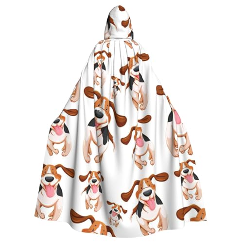 Halloween-Kapuzenumhang mit Cartoon-Mops-Druck, dekorativer Umhang für Partys, Cosplay und Festivals Halloween-Kapuzenumhang mit Cartoon-Mops-Druck, dekorativer Umhang für Partys, Cosplay und Festivals von PQruop
