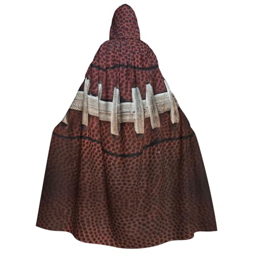 PQruop American Football Spitzen-Druck, Halloween-Kapuzenumhang, Hexenumhang, geeignet für Maskerade, Weihnachtsfeier, Cosplay-Kostüm von PQruop
