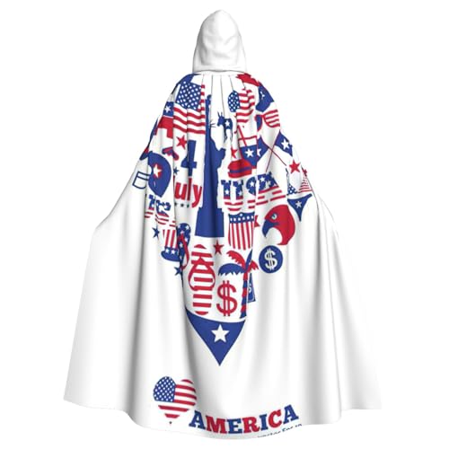 PQruop Amerika-Unabhängigkeitstag, Herzmuster, Erwachsenen-Halloween-Umhang, dekorativer Umhang für Partys, Cosplay und Festivals PQruop Amerika-Unabhängigkeitstag, Herzmuster, Erwachsenen-Halloween-Umhang, dekorativer Umhang für Partys, Cosplay und Festivals von PQruop