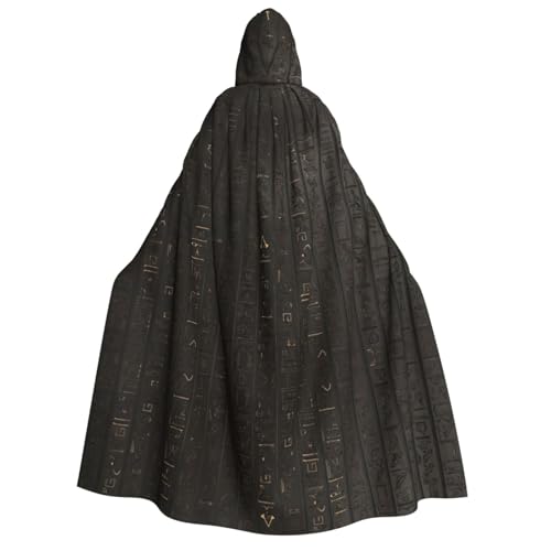 PQruop Antiker ägyptischer Hieroglyphen-Druck, Halloween-Kapuzenumhang, Hexenumhang, geeignet für Maskerade, Weihnachtsfeier, Cosplay-Kostüm PQruop Antiker ägyptischer Hieroglyphen-Druck, Halloween-Kapuzenumhang, Hexenumhang, geeignet für Maskerade, Weihnachtsfeier, Cosplay-Kostüm von PQruop