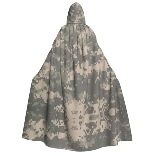PQruop Armee-Digital-Tarnmuster, Halloween-Kapuzenumhang, Hexenumhang, geeignet für Maskerade, Weihnachtsfeier, Cosplay-Kostüm von PQruop