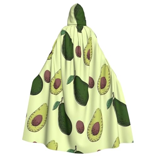 PQruop Avocado-Frucht-Aufdruck, Halloween-Kapuzenumhang, dekorativer Umhang für Partys, Cosplay und Festivals PQruop Avocado-Frucht-Aufdruck, Halloween-Kapuzenumhang, dekorativer Umhang für Partys, Cosplay und Festivals von PQruop