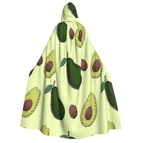 PQruop Avocado-Obst-Druck, Halloween-Kapuzenumhang, Hexenumhang, geeignet für Maskerade, Weihnachtsfeier, Cosplay-Kostüm PQruop Avocado-Obst-Druck, Halloween-Kapuzenumhang, Hexenumhang, geeignet für Maskerade, Weihnachtsfeier, Cosplay-Kostüm von PQruop