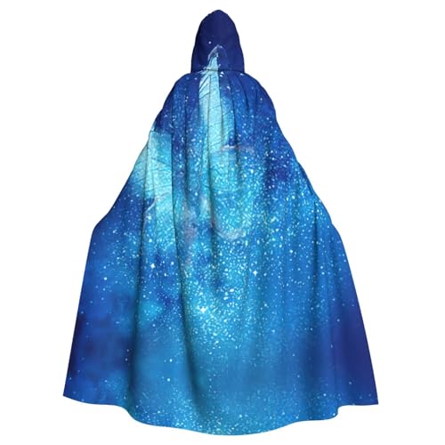 PQruop Blauer Sternenschmetterlings-Galaxie-Druck, Halloween-Kapuzenumhang, dekorativer Umhang für Partys, Cosplay und Festivals PQruop Blauer Sternenschmetterlings-Galaxie-Druck, Halloween-Kapuzenumhang, dekorativer Umhang für Partys, Cosplay und Festivals von PQruop