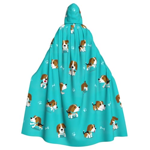 PQruop Cartoon-Beagle-Hunde-Aufdruck, Halloween-Kapuzenumhang, dekorativer Umhang für Partys, Cosplay und Festivals PQruop Cartoon-Beagle-Hunde-Aufdruck, Halloween-Kapuzenumhang, dekorativer Umhang für Partys, Cosplay und Festivals von PQruop