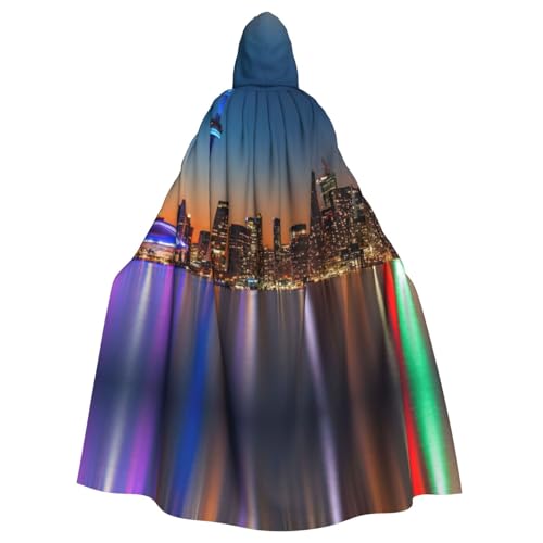 PQruop Cityscape Night Kanada Print Erwachsene Halloween Kapuzenumhang Dekorativer Umhang für Partys, Cosplay und Festivals PQruop Cityscape Night Kanada Print Erwachsene Halloween Kapuzenumhang Dekorativer Umhang für Partys, Cosplay und Festivals von PQruop