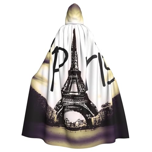 PQruop Eiffelturm-Umhang mit Paris-Druck, für Erwachsene, Halloween, dekorativer Umhang für Partys, Cosplay und Festivals PQruop Eiffelturm-Umhang mit Paris-Druck, für Erwachsene, Halloween, dekorativer Umhang für Partys, Cosplay und Festivals von PQruop