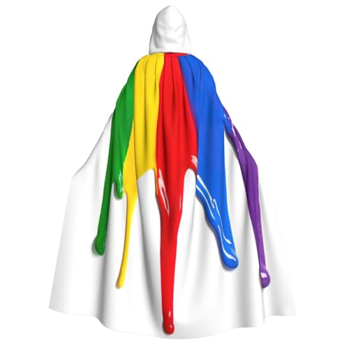 PQruop Farbspritzer-Hintergrund, Halloween-Kapuzenumhang, Hexenumhang, geeignet für Maskerade, Weihnachtsfeier, Cosplay-Kostüm PQruop Farbspritzer-Hintergrund, Halloween-Kapuzenumhang, Hexenumhang, geeignet für Maskerade, Weihnachtsfeier, Cosplay-Kostüm von PQruop