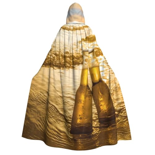 PQruop Flaschen-Umhang mit Kapuze, Bier, Strand, Sonnenuntergang, Zeitdruck, Halloween, Hexenumhang, geeignet für Maskerade, Weihnachtsfeier, Cosplay-Kostüm PQruop Flaschen-Umhang mit Kapuze, Bier, Strand, Sonnenuntergang, Zeitdruck, Halloween, Hexenumhang, geeignet für Maskerade, Weihnachtsfeier, Cosplay-Kostüm von PQruop