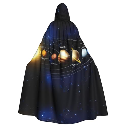 PQruop Halloween-Kapuzenumhang für Erwachsene, Motiv: Erkundung des Sonnensystems, dekorativer Umhang für Partys, Cosplay und Festivals PQruop Halloween-Kapuzenumhang für Erwachsene, Motiv: Erkundung des Sonnensystems, dekorativer Umhang für Partys, Cosplay und Festivals von PQruop